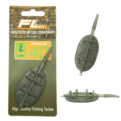 KOSZYK zanętowy DO METODY feeder 40g koszyczek METHOD ARC FLAT żebrowany
