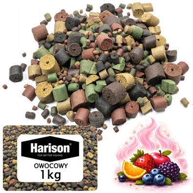 1kg mix PELLET ZANĘTOWY Wędkarski karp Harison 6-18mm - OWOCOWY SŁODKI