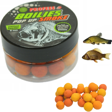 mini KULKI POP UP profess SMOKE FLUO 9mm method feeder LIN KARAŚ