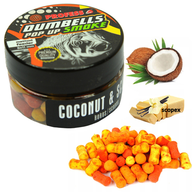 DUMBELLS POP UP PROFESS SMOKE FLUO Kokos Scopex